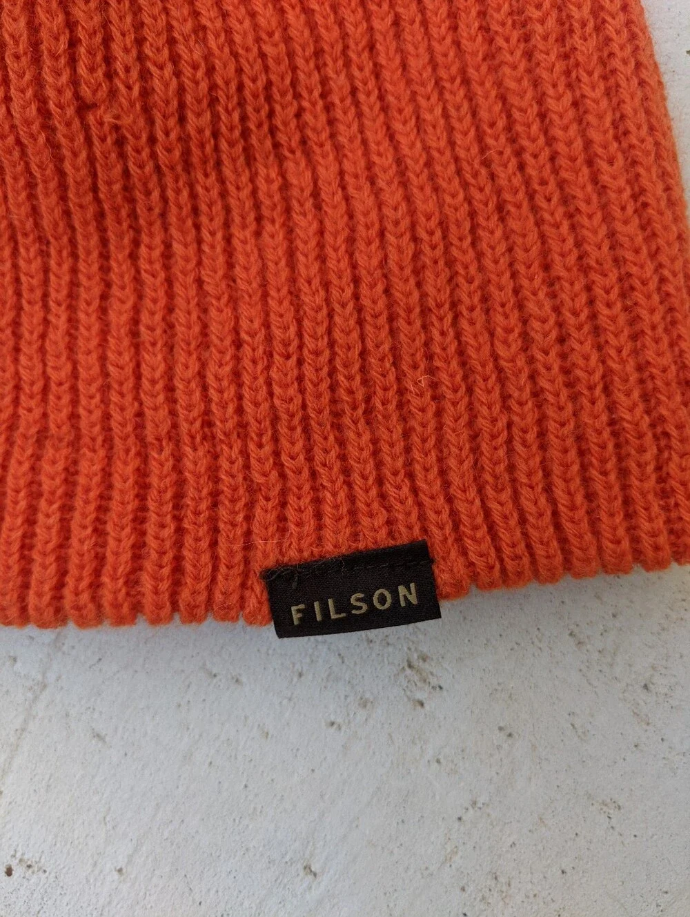 Filson Bright Orange Wool Winter Beanie